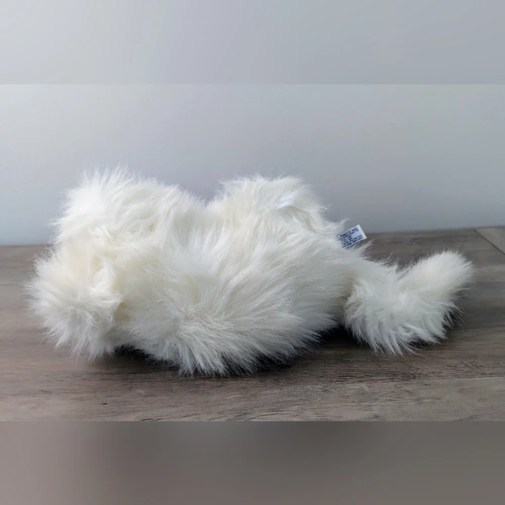 Vintage Kitty Kitty Kittens White Persian Cat Fluffy Blue Eyes A&A Plush 1992